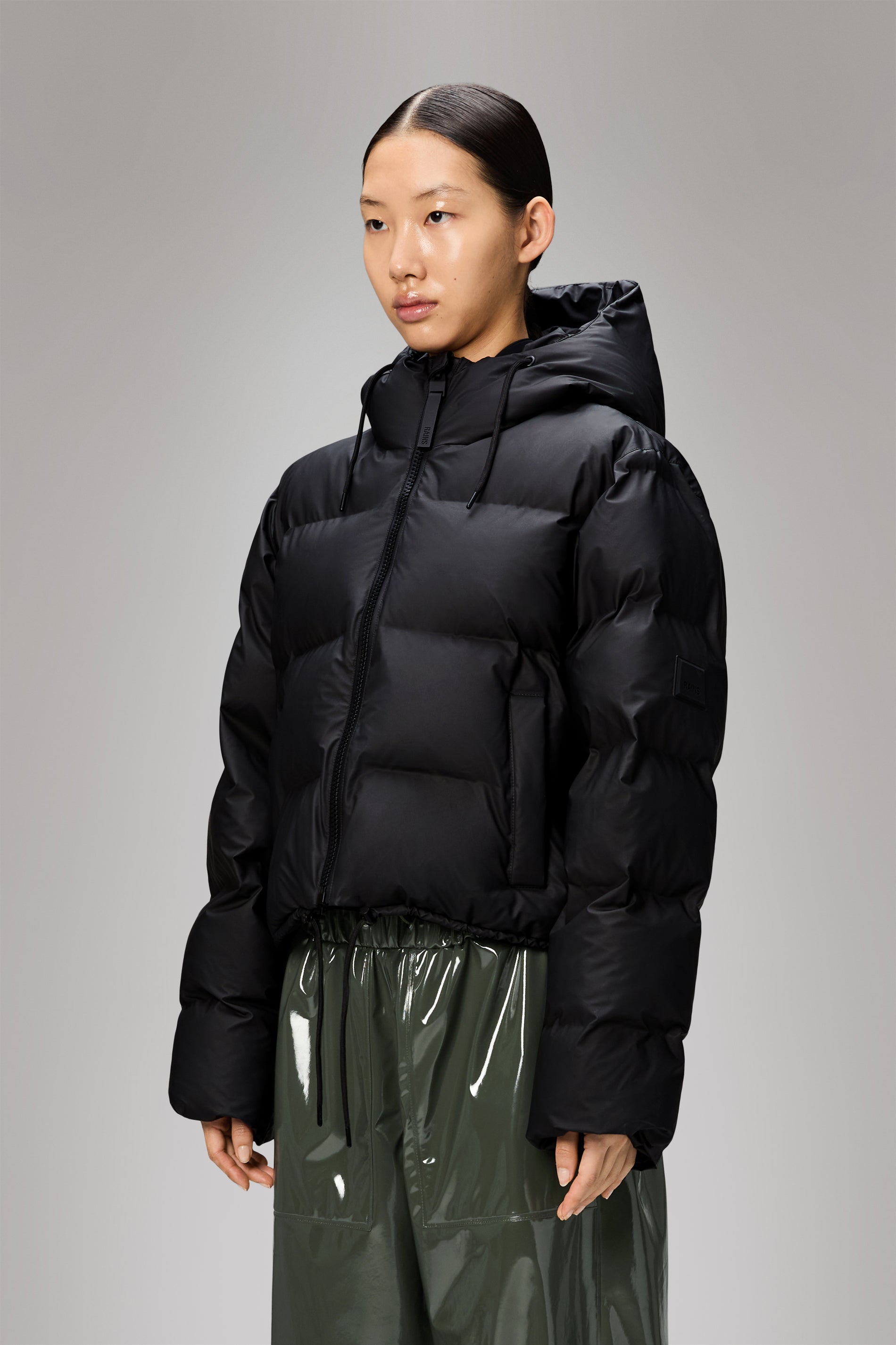 Rains Alta Short Puffer Jacket Black Jacket